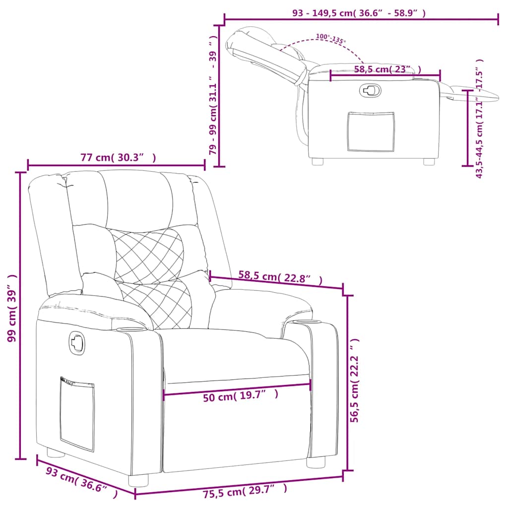 Relaxsessel Schwarz Stoff