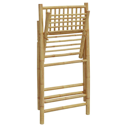 Bistrostühle 2 Stk. Klappbar mit Dunkelgrauen Kissen Bambus