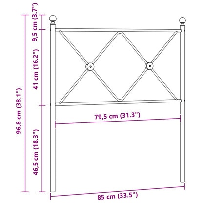 Ersatz-Kopfteil Metall Weiß 80 cm