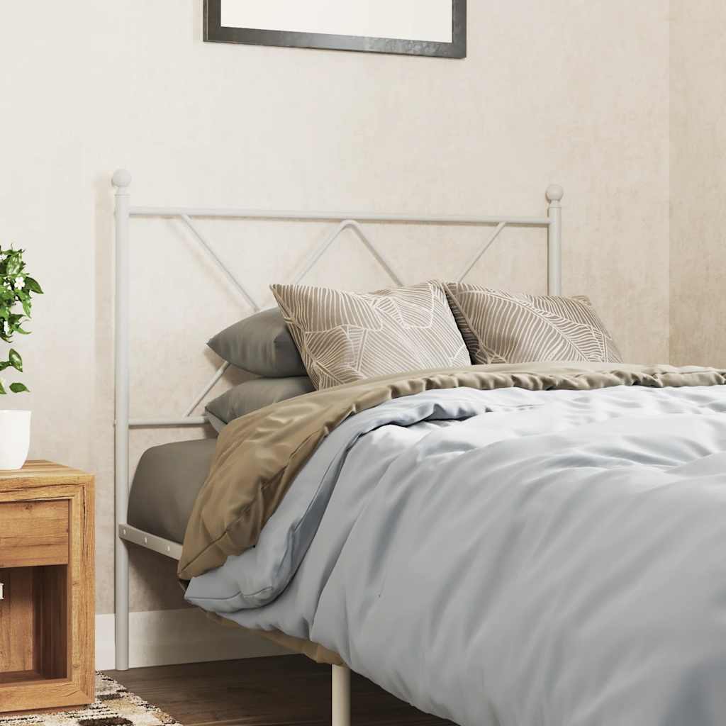 Ersatz-Kopfteil Metall Weiß 90 cm