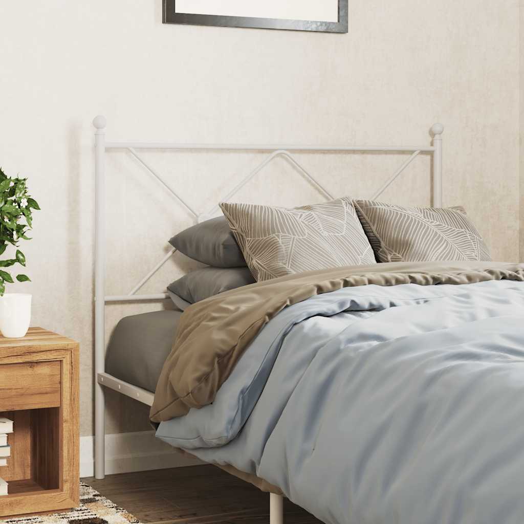 Ersatz-Kopfteil Metall Weiß 100 cm