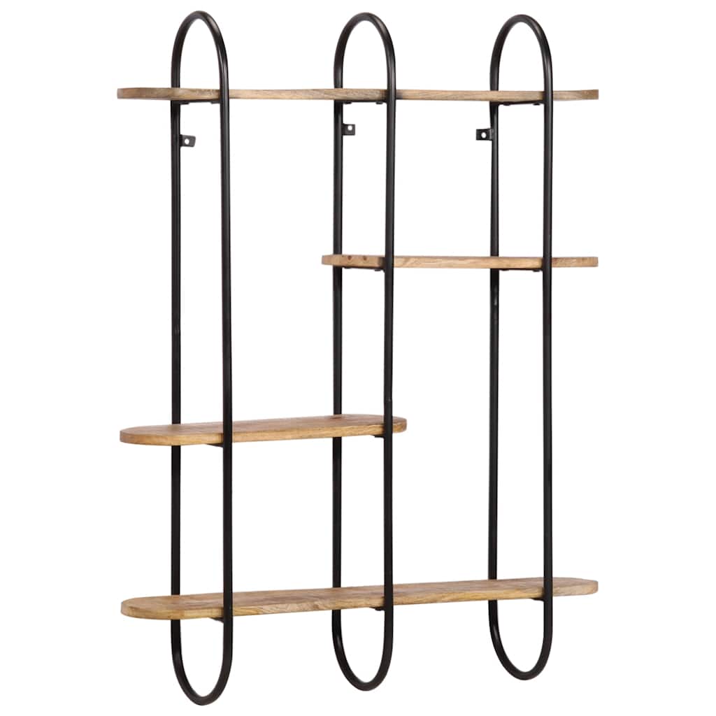 Wandregal 90x20x116,5 cm Raues Massivholz Mango