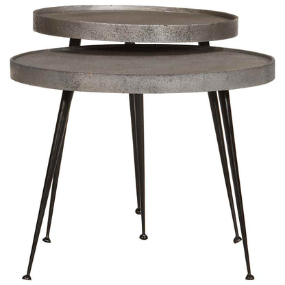 Couchtisch 2 Stk. Silbern Holzwerkstoff