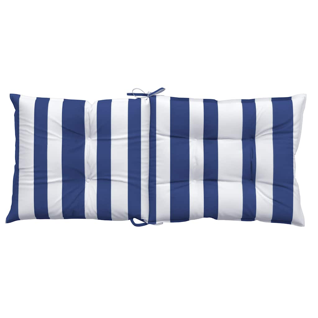 Niedriglehner-Auflagen 2 Stk. Blau Weiß Gestreift Oxford-Gewebe