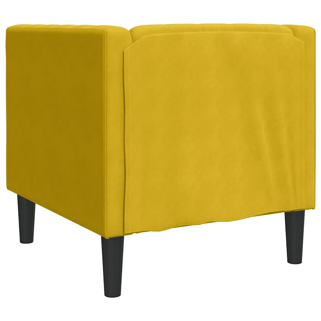 Chesterfield-Sessel Gelb Samt