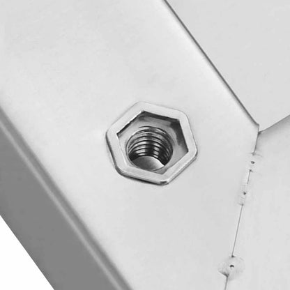 Wandregale 2 Stk. 100x40x3 cm Silbern Edelstahl