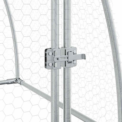 Hühnerkäfig Silbern 100x105x120 cm Verzinkter Stahl