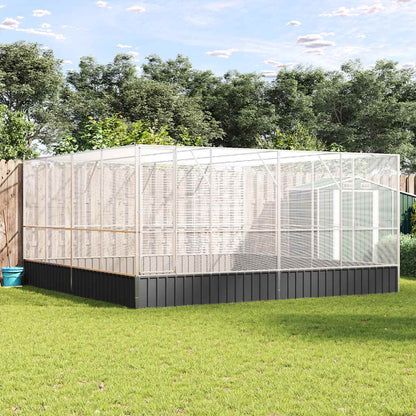 Voliere Silbern 418x414x212 cm Stahl