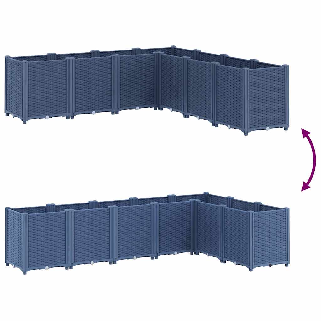 Pflanzkübel Blaugrau 160x160x53 cm PP