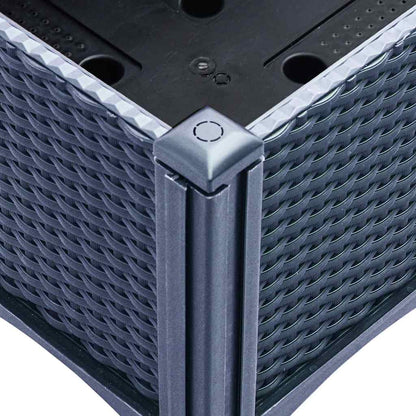 Pflanzkasten mit Beinen Blaugrau 120x40x42 cm PP