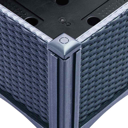 Pflanzkübel mit Rankgitter Blaugrau 160x120x142 cm PP