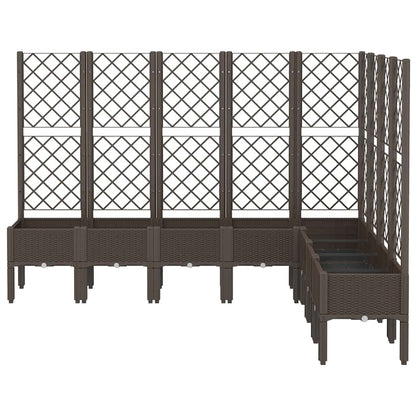 Pflanzkübel mit Rankgitter Braun 200x160x142 cm PP