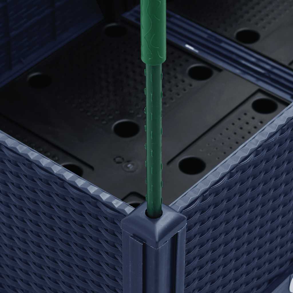 Pflanzkübel mit Rankgitter Blaugrau 160x40x142,5 cm PP