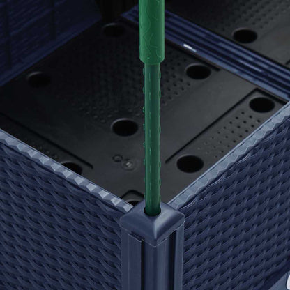 Pflanzkübel mit Rankgitter Blaugrau 160x120x142,5 cm PP