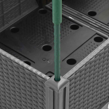 Pflanzkübel mit Rankgitter Hellgrau 200x160x142,5 cm PP