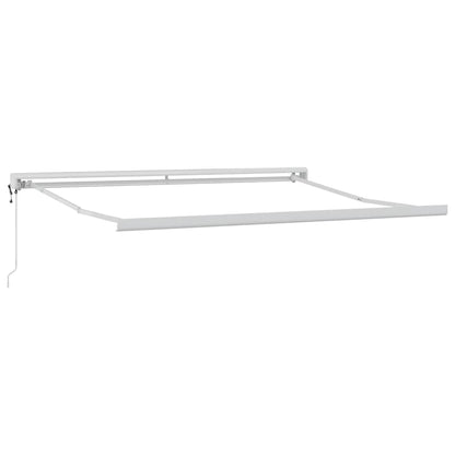 Markise Einziehbar Anthrazit und Weiß 3x2,5 m Stoff & Aluminium