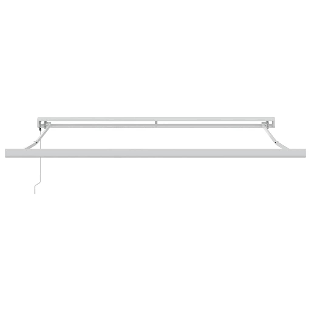 Markise Einziehbar Anthrazit und Weiß 3x2,5 m Stoff & Aluminium