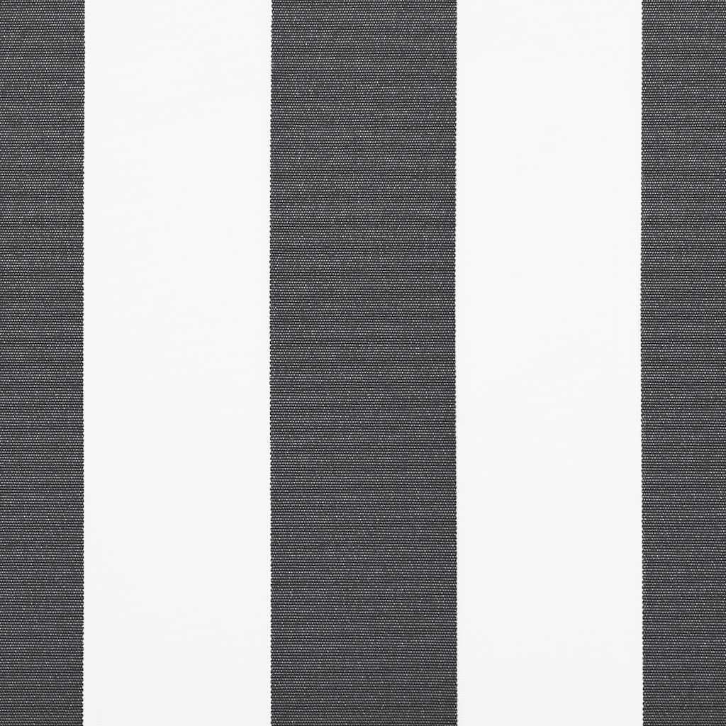 Markise Einziehbar Anthrazit und Weiß 3x2,5 m Stoff & Aluminium