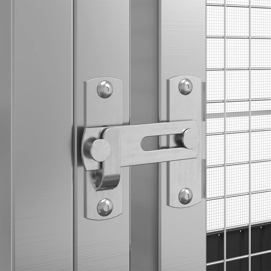 Voliere mit Erweiterung Silbern 1244x203x216 cm Stahl