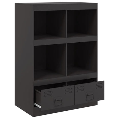 Highboard Schwarz 67x39x95 cm Stahl