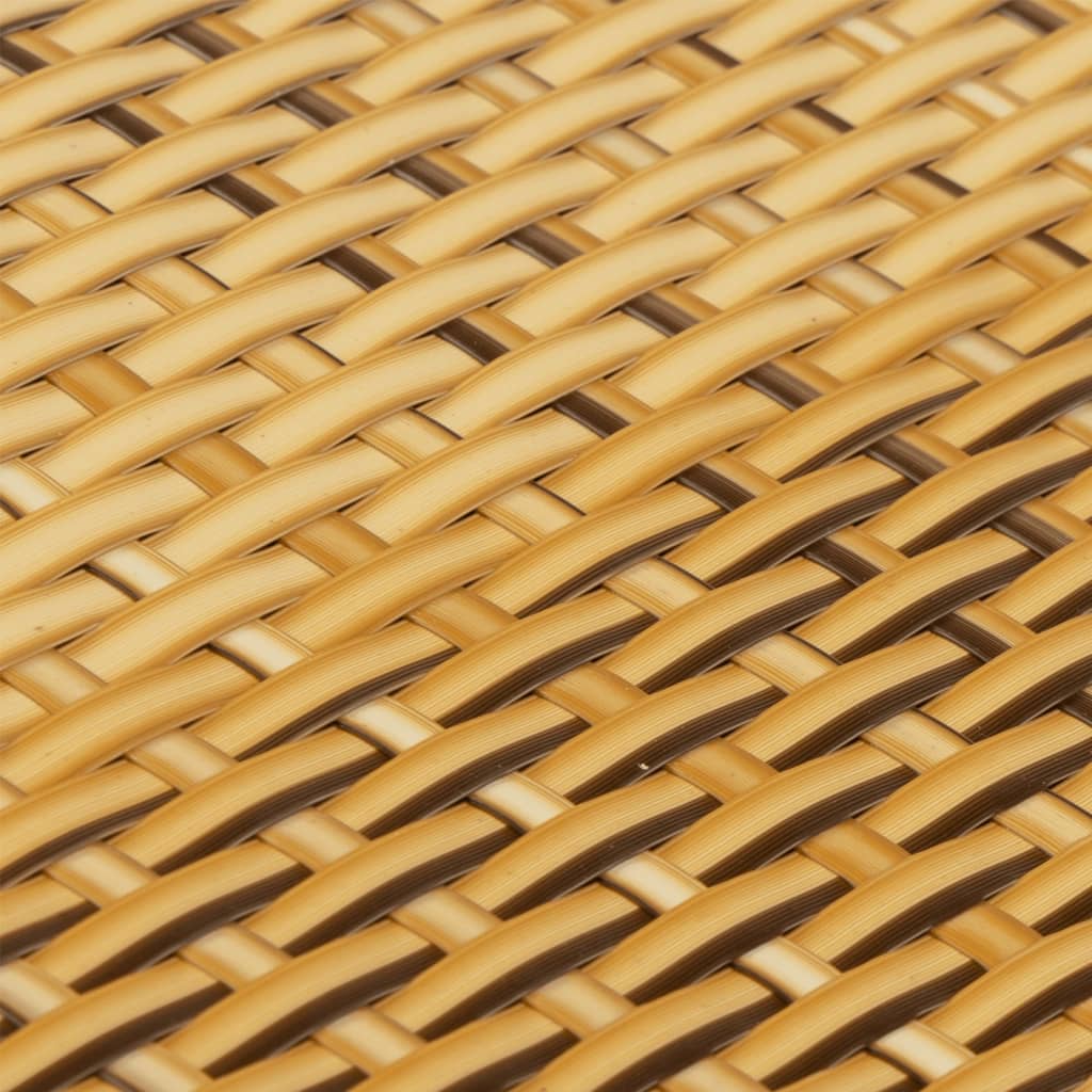 Balkon-Sichtschutz Hellbraun 500x80 cm Poly Rattan