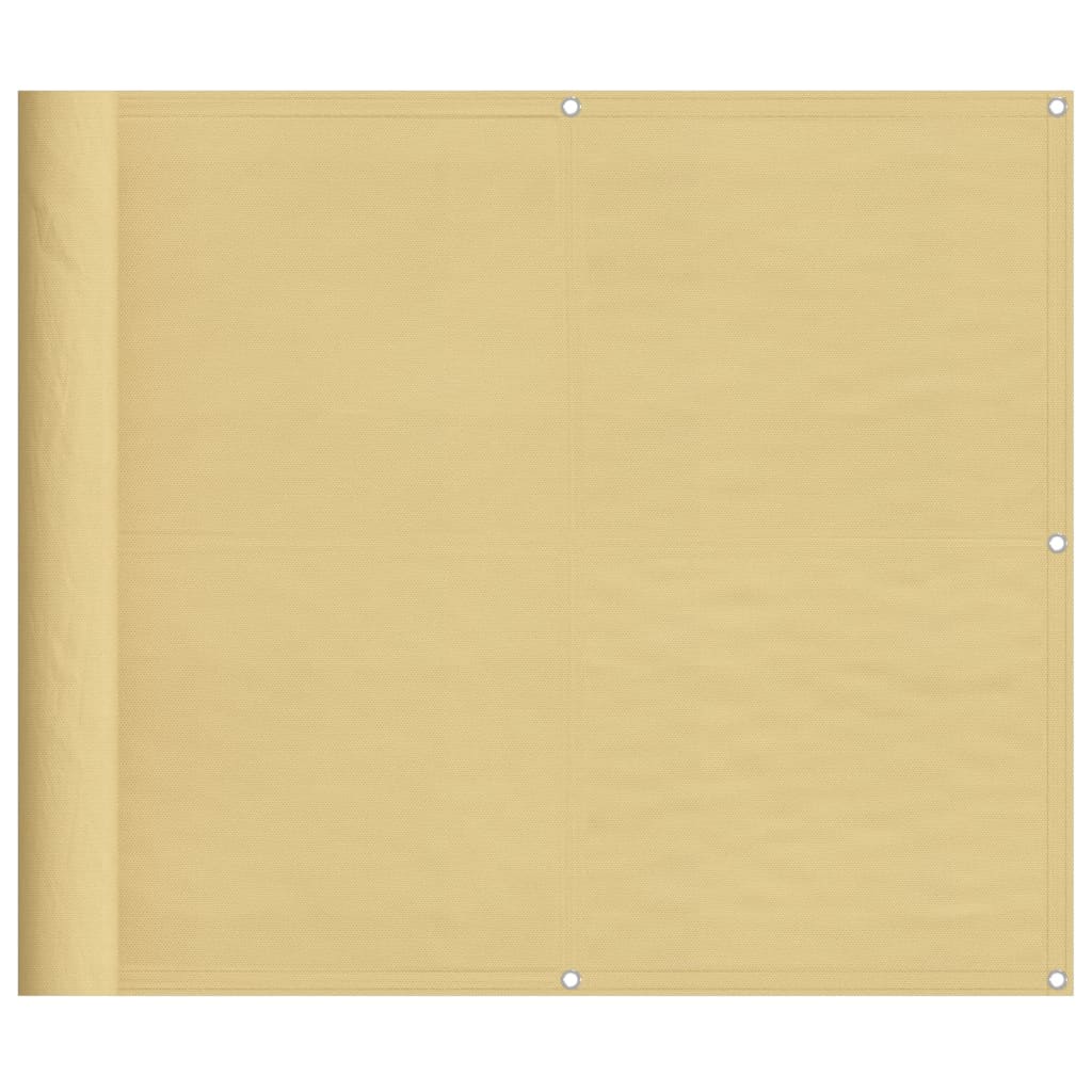 Balkon-Sichtschutz Sandfarben 90x800 cm 100% Polyester-Oxford