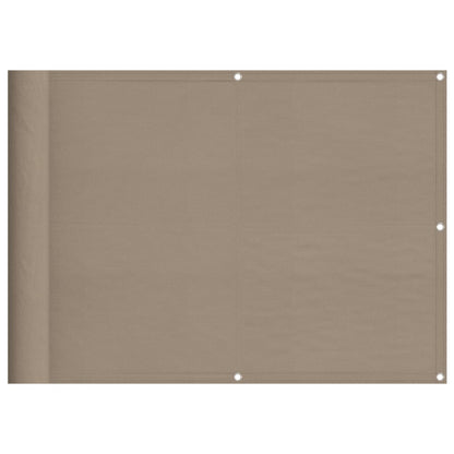 Balkon-Sichtschutz Taupe 75x700 cm 100 % Polyester-Oxford
