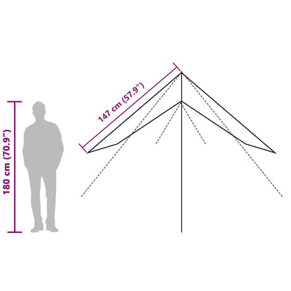 Tarp Grau und Orange 400x294 cm Wasserdicht