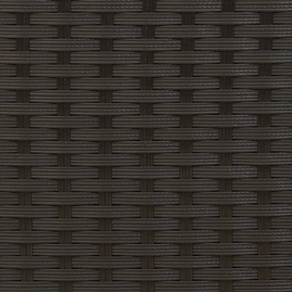 Modulare Sonnenliegen 2 Stk. mit Tisch Schwarz Poly Rattan