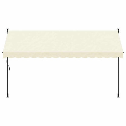 Markise Einziehbar Creme 350x150 cm Stoff und Stahl