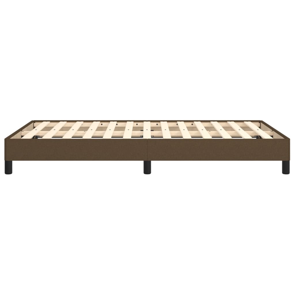 Bettgestell ohne Matratze Dunkelbraun 120x190 cm Stoff
