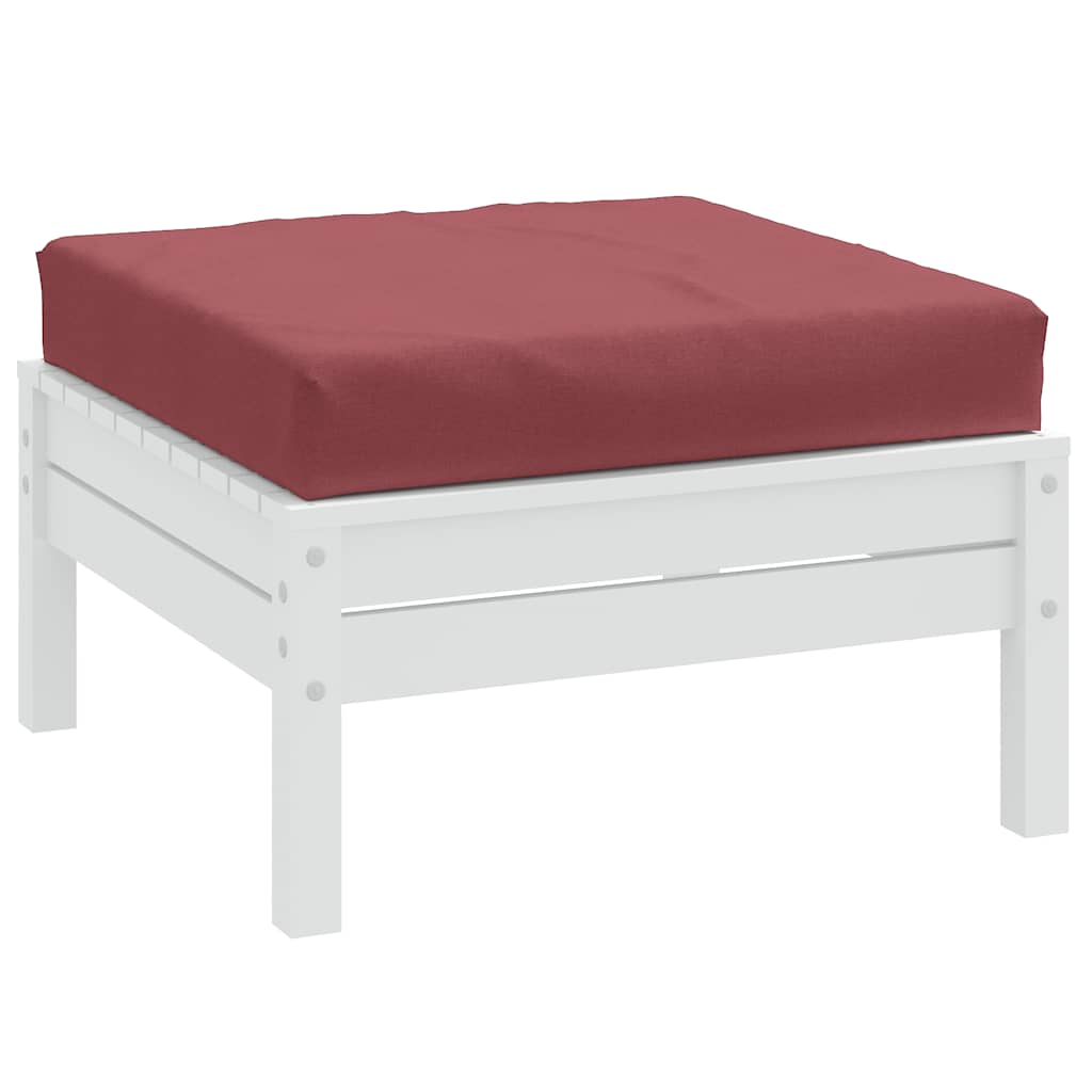 Palettenkissen Melange Weinrot 60x60x9,5 cm Stoff