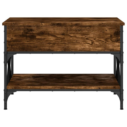 Couchtisch Räuchereiche 70x50x50 cm Holzwerkstoff und Metall