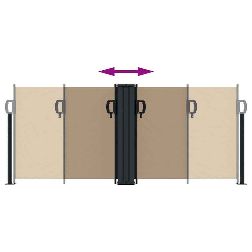 Seitenmarkise Ausziehbar Taupe 100x600 cm