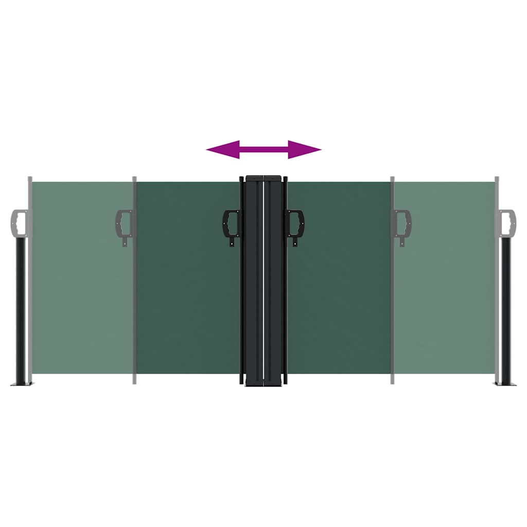 Seitenmarkise Ausziehbar Dunkelgrün 100x600 cm