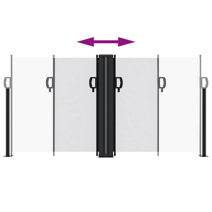 Seitenmarkise Ausziehbar Weiß 120x600 cm