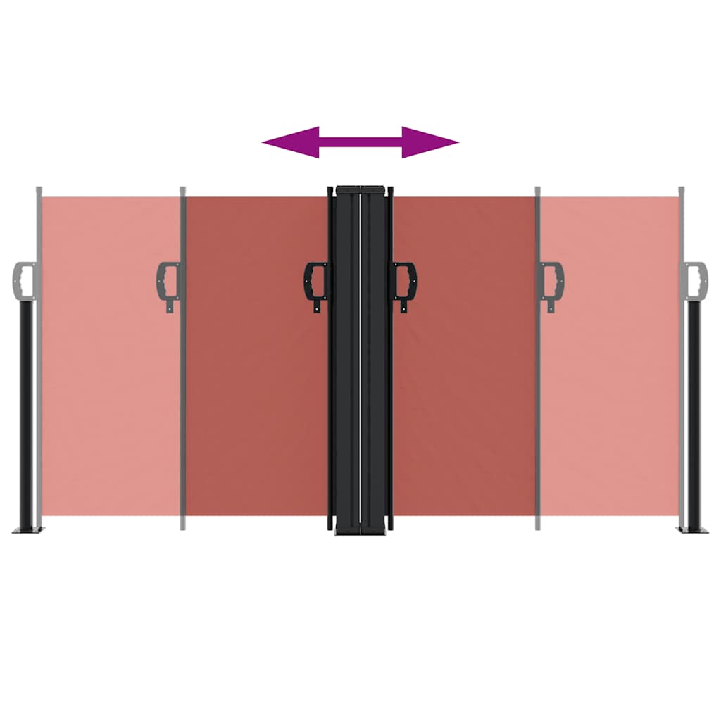 Seitenmarkise Ausziehbar Terrakottarot 120x600 cm