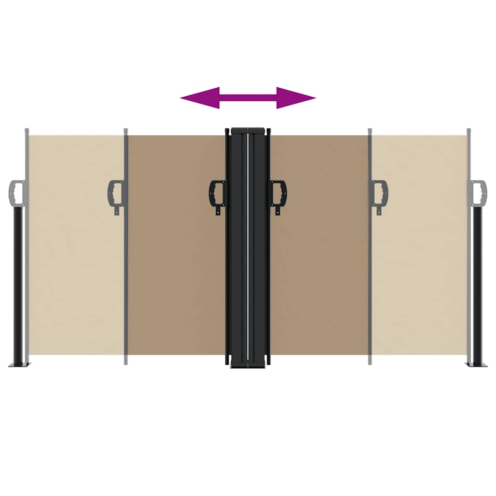 Seitenmarkise Ausziehbar Taupe 120x600 cm