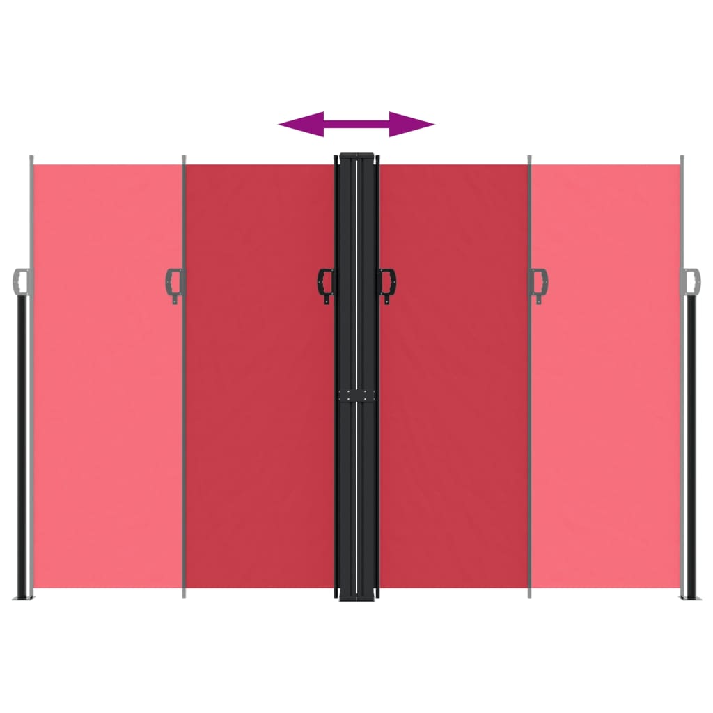 Seitenmarkise Ausziehbar Rot 220x600 cm