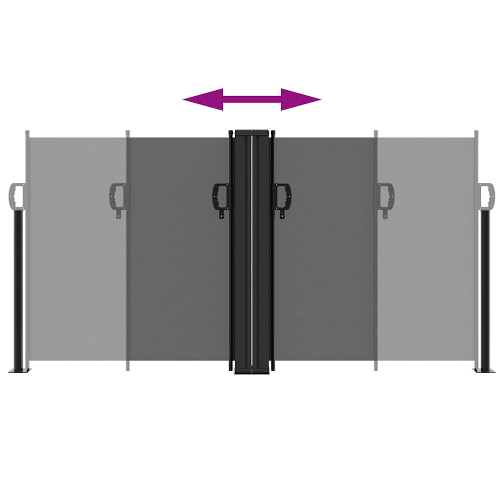 Seitenmarkise Ausziehbar Anthrazit 120x1000 cm