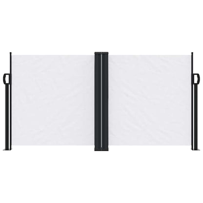 Seitenmarkise Ausziehbar Weiß 120x1000 cm