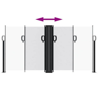 Seitenmarkise Ausziehbar Weiß 120x1000 cm