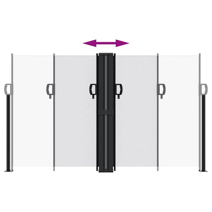 Seitenmarkise Ausziehbar Weiß 140x1000 cm