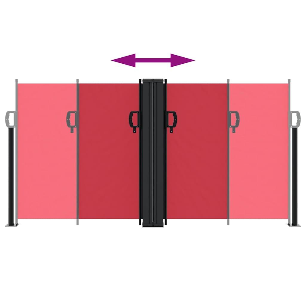 Seitenmarkise Ausziehbar Rot 120x1200 cm