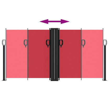 Seitenmarkise Ausziehbar Rot 120x1200 cm