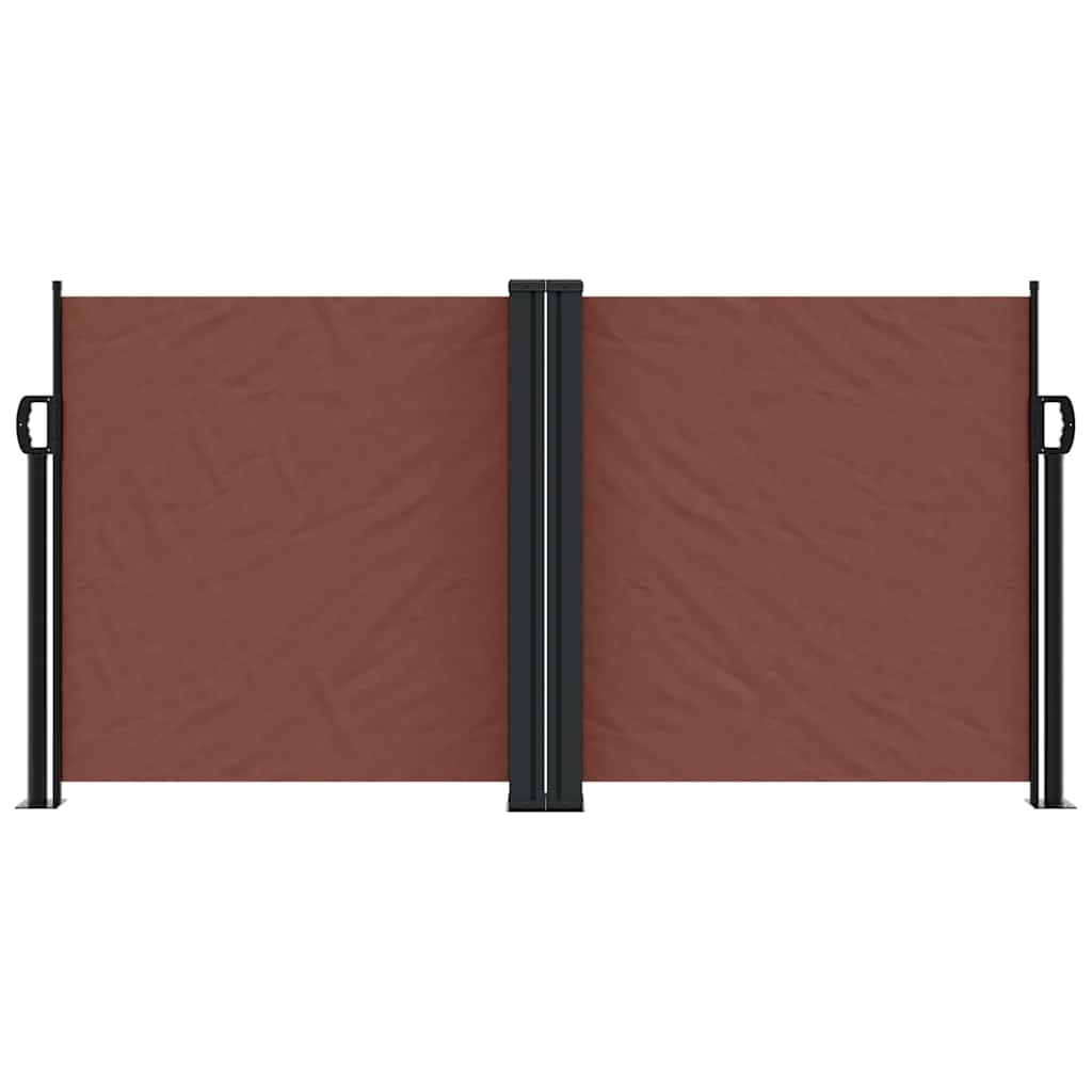 Seitenmarkise Ausziehbar Braun 120x1200 cm