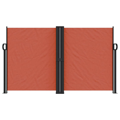 Seitenmarkise Ausziehbar Terrakottarot 140x1200 cm