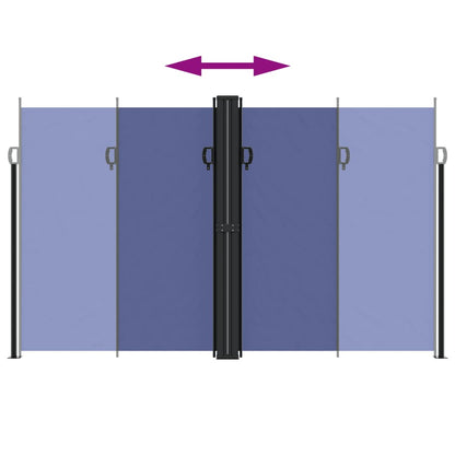 Seitenmarkise Ausziehbar Blau 200x1200 cm