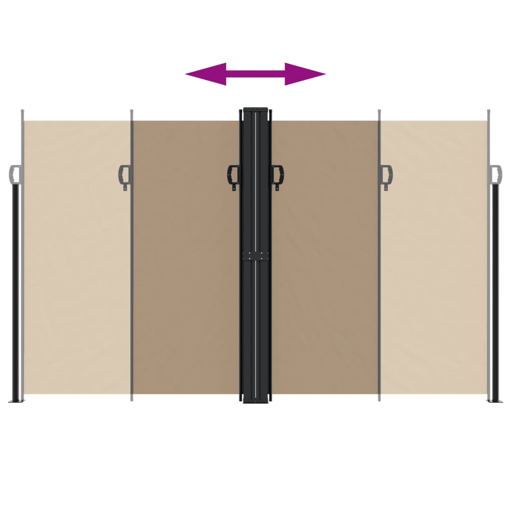 Seitenmarkise Ausziehbar Taupe 200x1200 cm