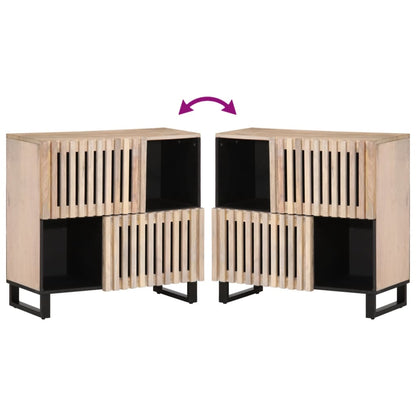 Sideboard 80x34x75 cm Massivholz Mango